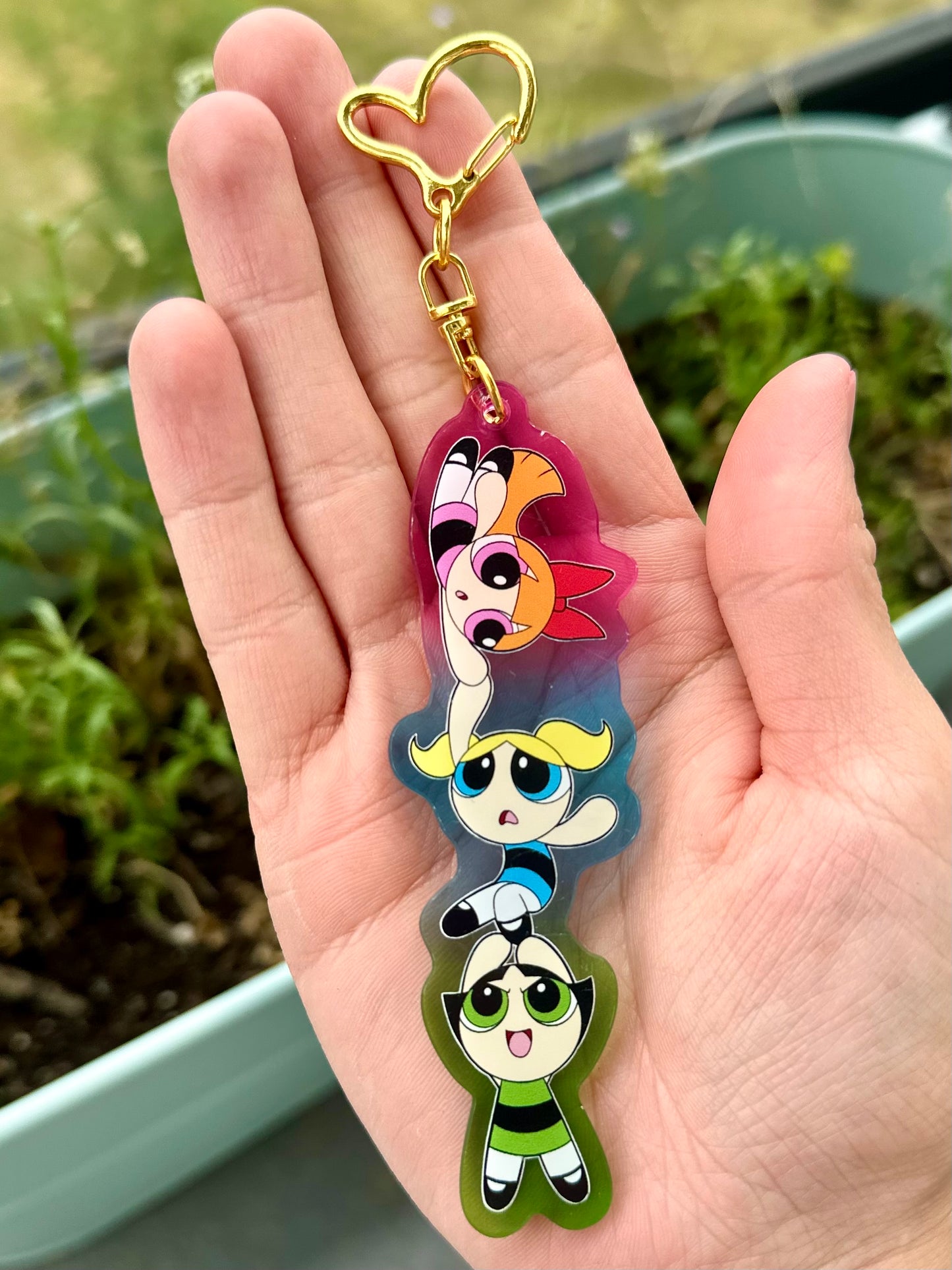 Power Puff Girls Hang On Keychain
