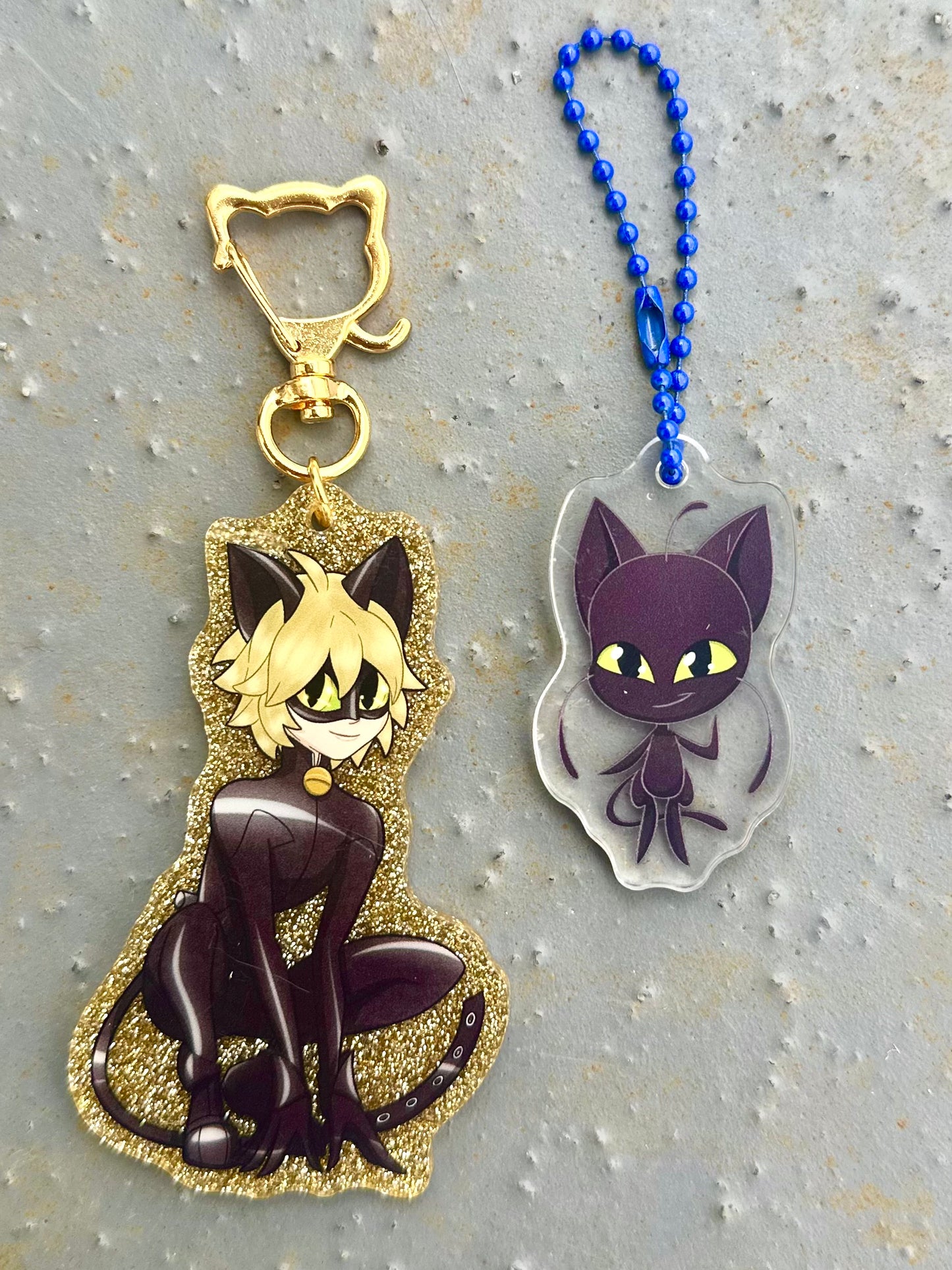 Miraculous Ladybug & Cat Noir Keychains
