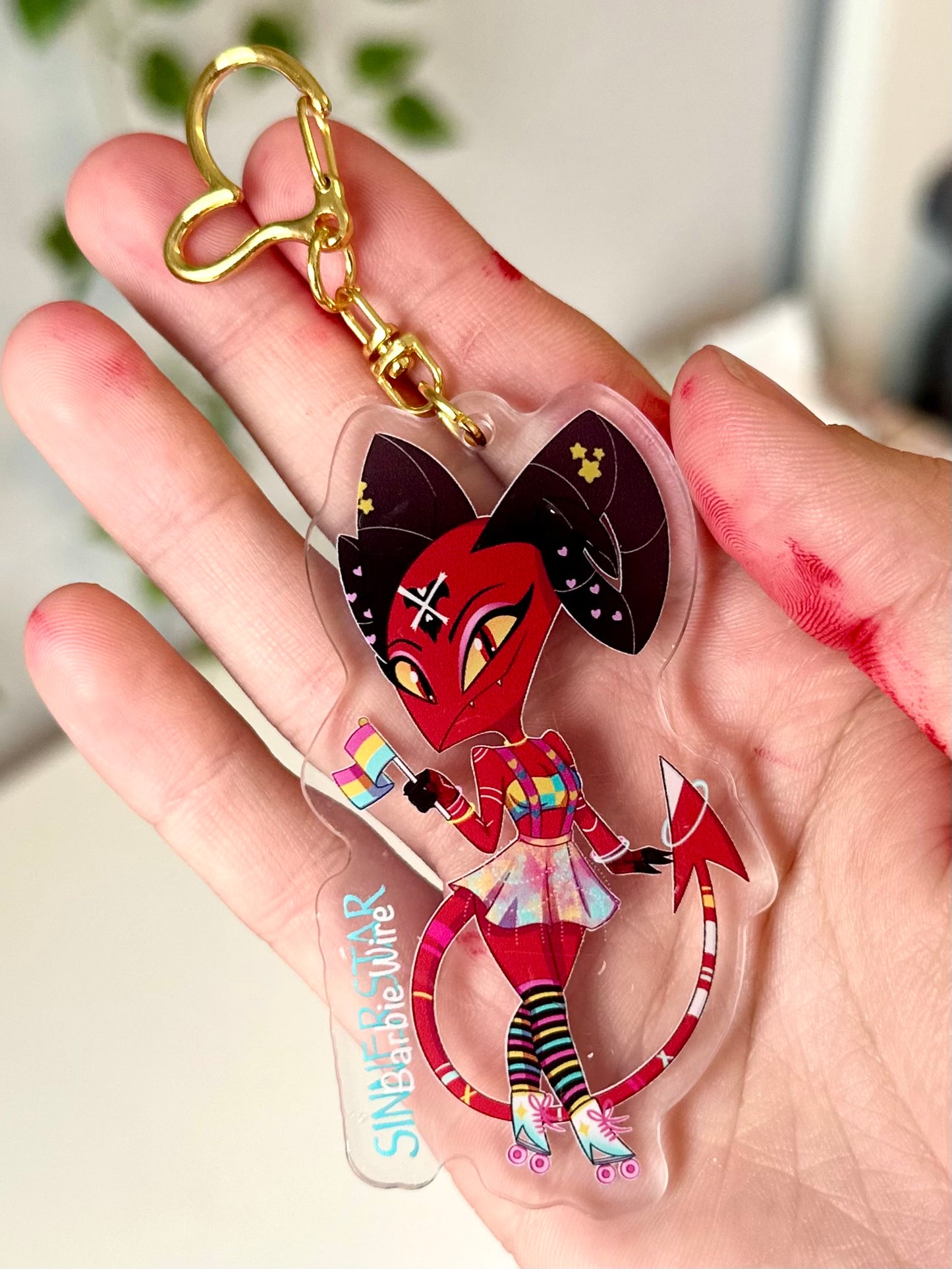 Helluva Boss Pride Keychain