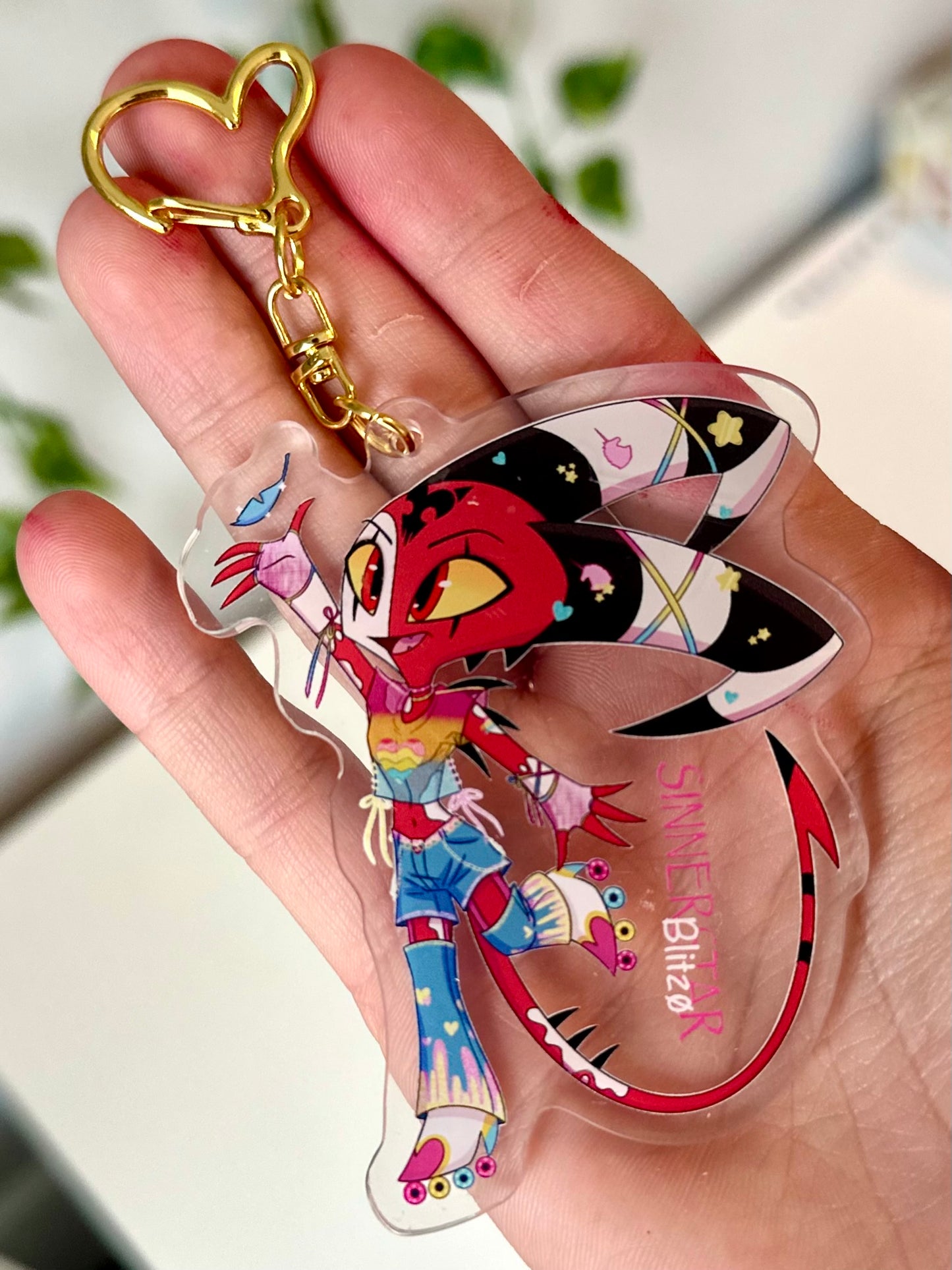 Helluva Boss Pride Keychain