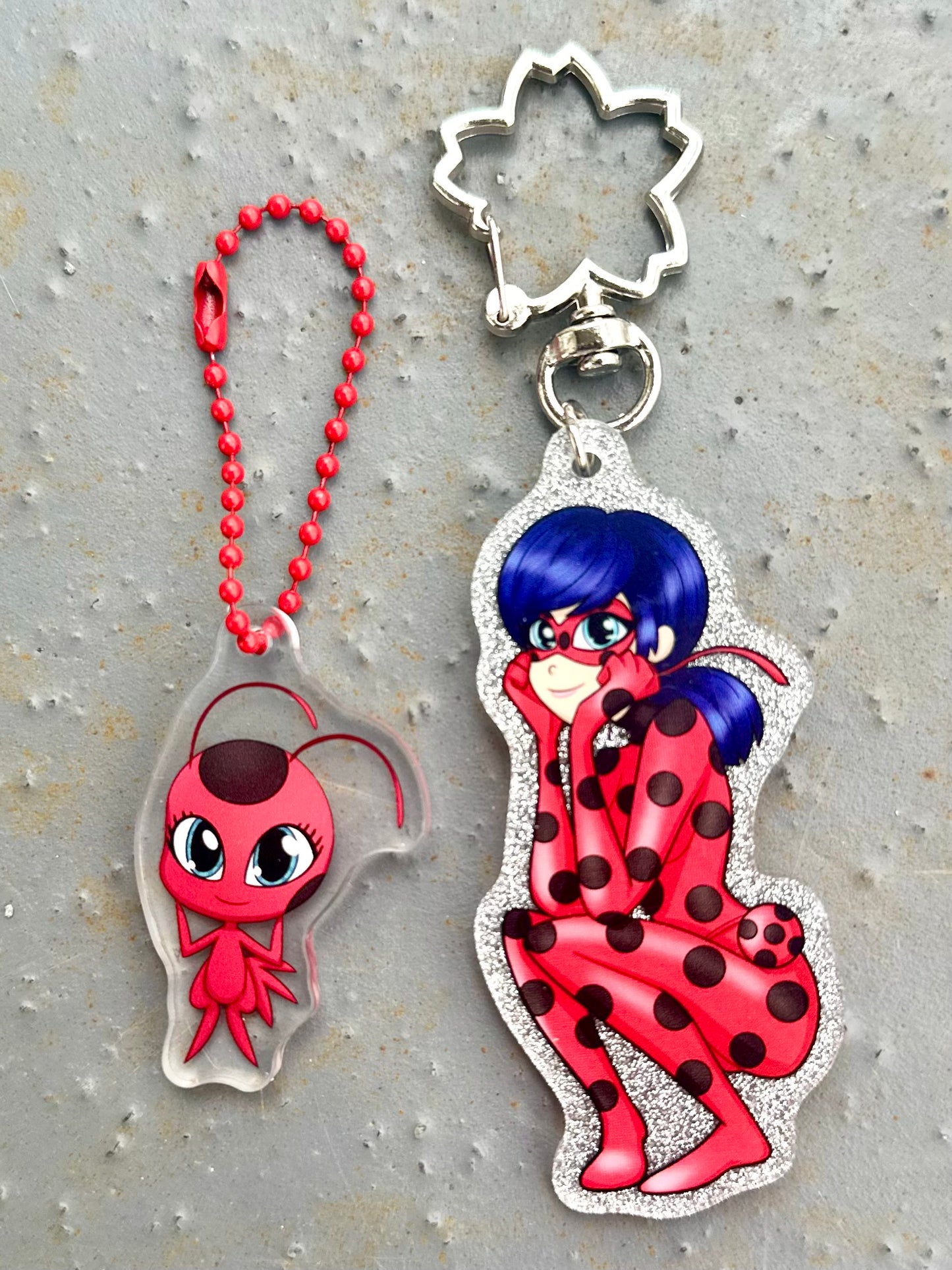 Miraculous Ladybug & Cat Noir Keychains