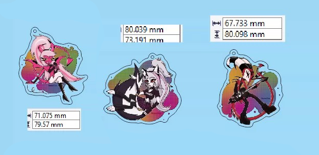 Rock Band AU SE Keyrings